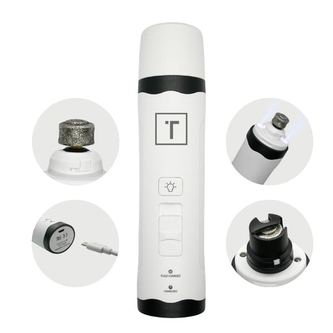 Pet Nail Grinder with LED Light - Rechargeable Dog & Cat Claw Trimmer,
